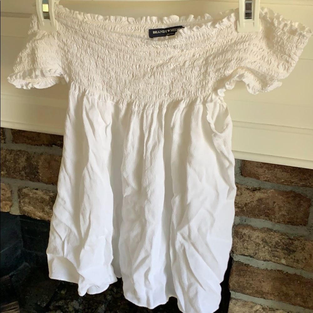 off the. shoulder white top from brandy melville